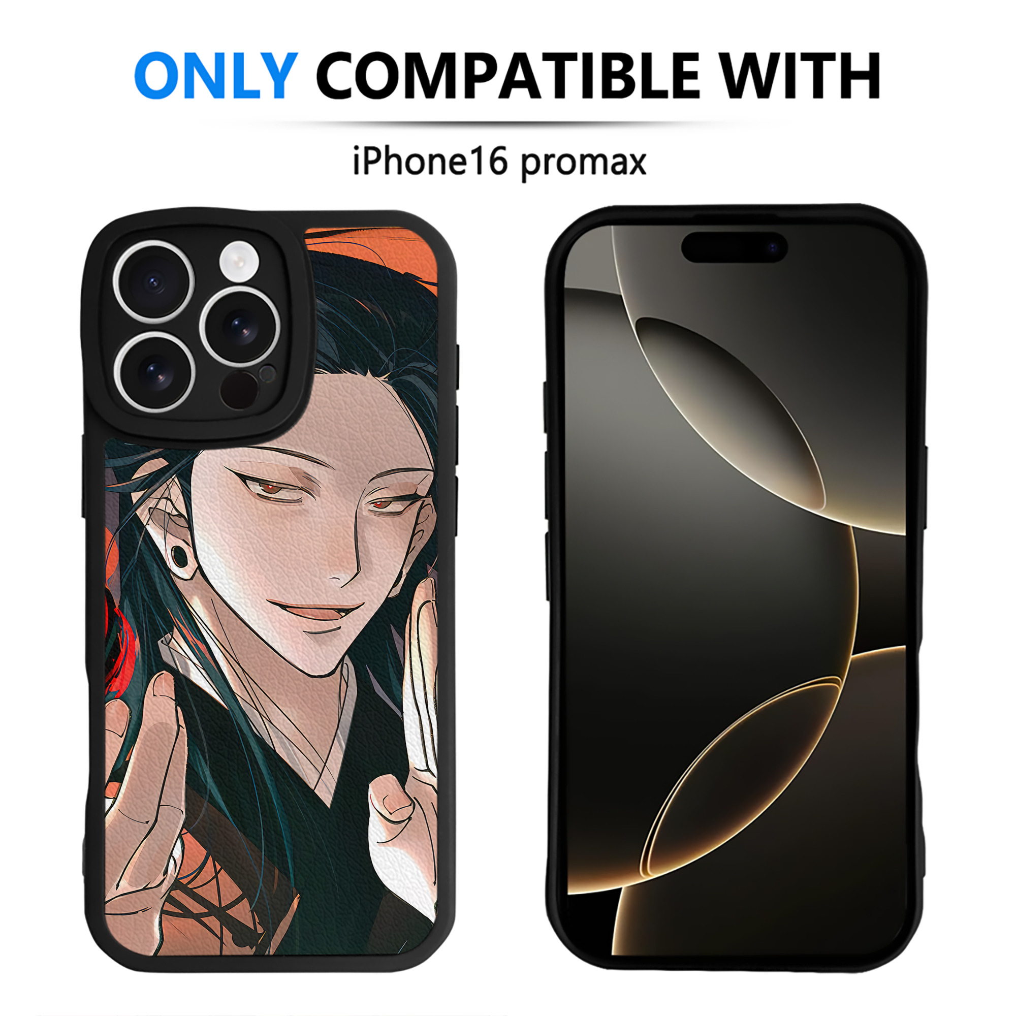 （画像用） 呪術廻戦 Jujutsu Kaisen 【iPhone 16シリーズ対応】シリコンスマホケース（レザー調） 材質：シリコン